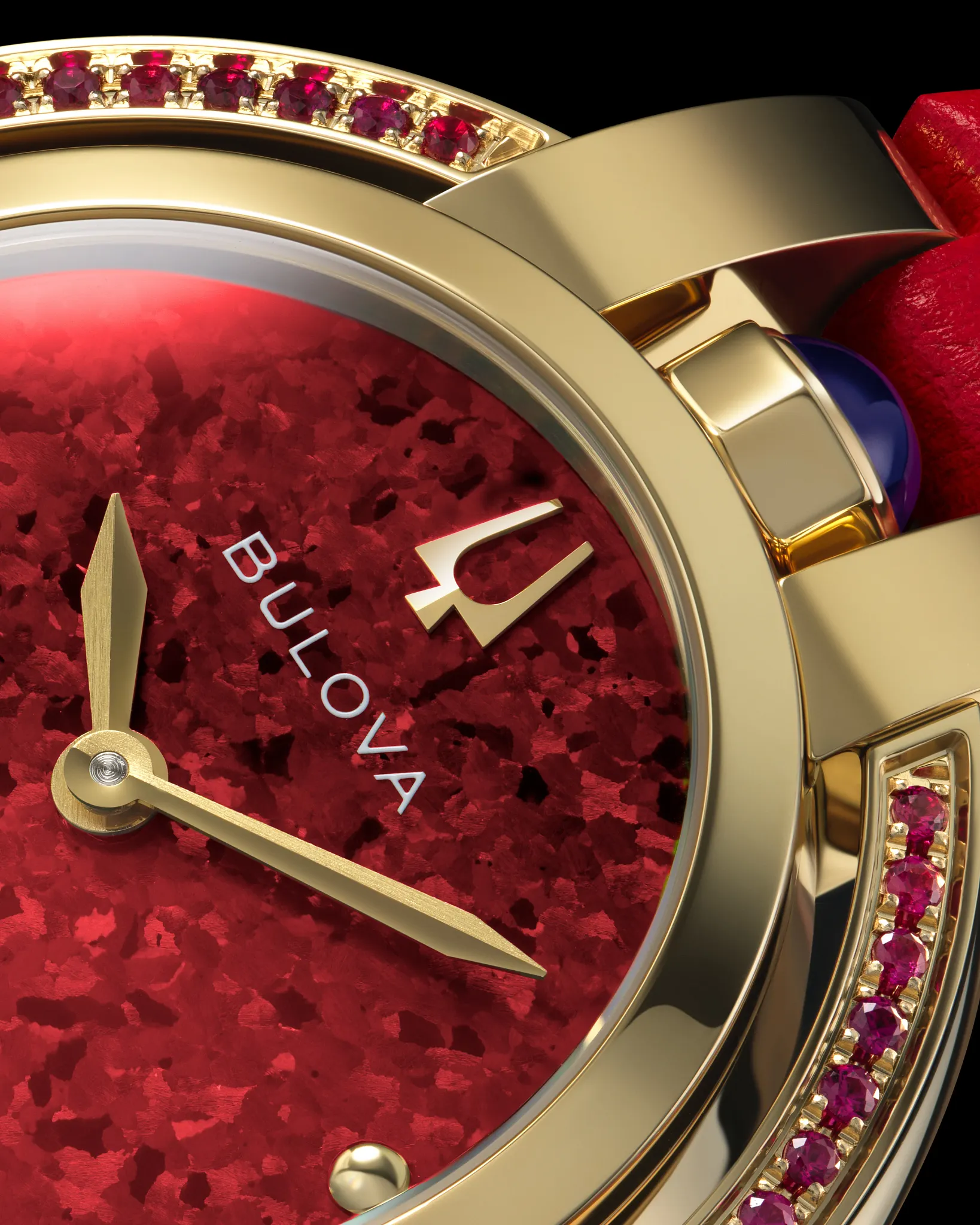 Red Dial Leather Strap Rubaiyat Autumn 97R105 | Bulova